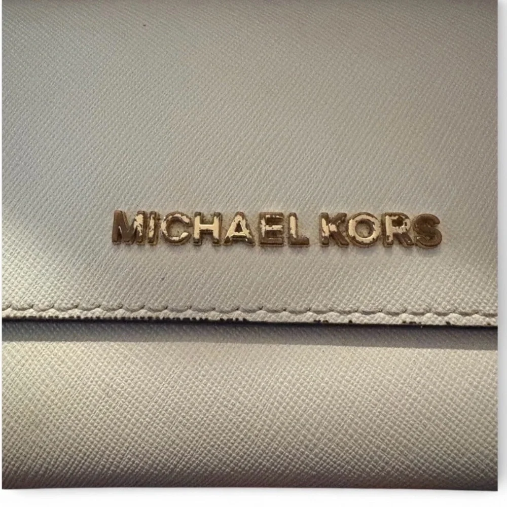Michael Kors Beige Tri-Fold Wallet